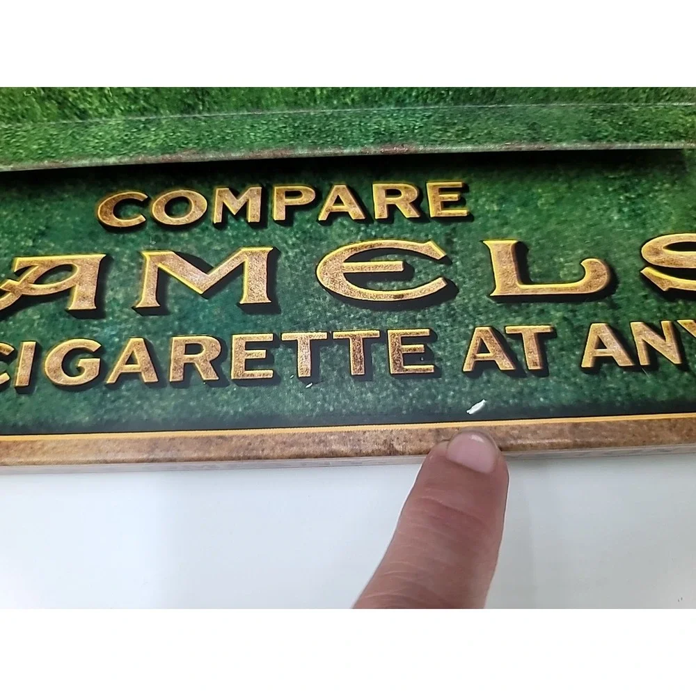 VTG Camel Cigarette Metal Tin Zippo Lighter Store Display Shelf Collectible